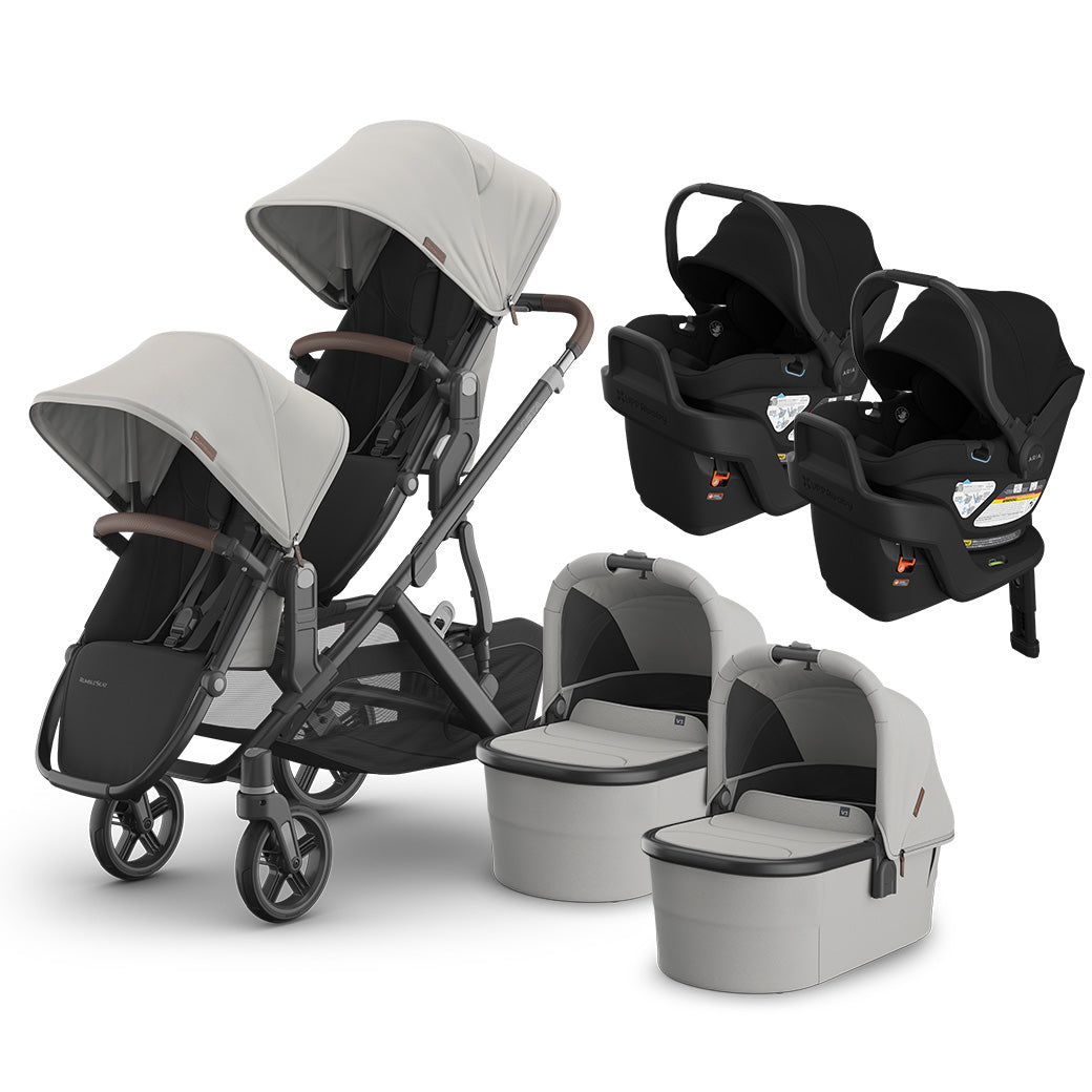 Vista V3 Twin Stroller + Aria V2 Car Seat Stroller Combo