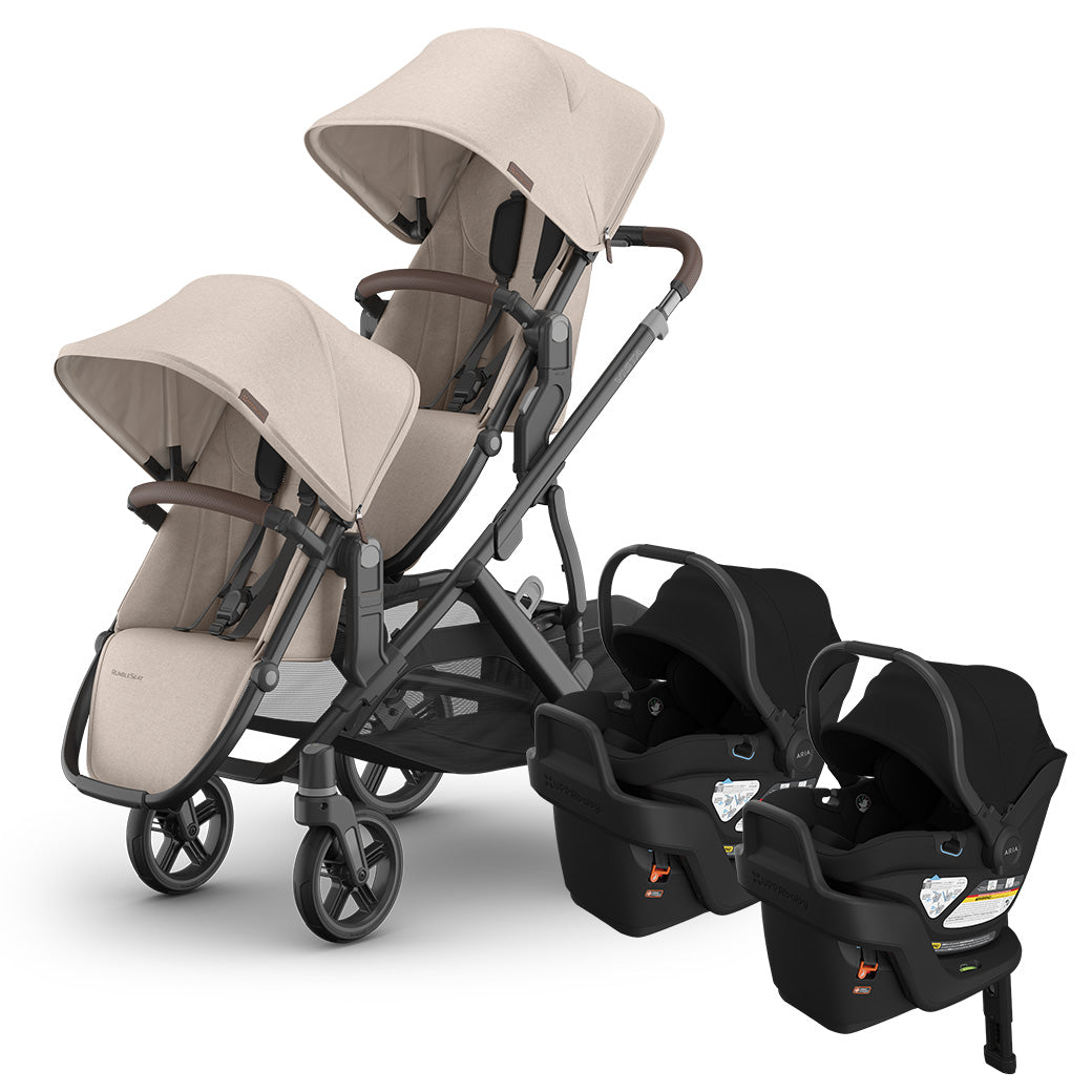 Vista V3 Twin Stroller + Aria V2 Car Seat Stroller Combo