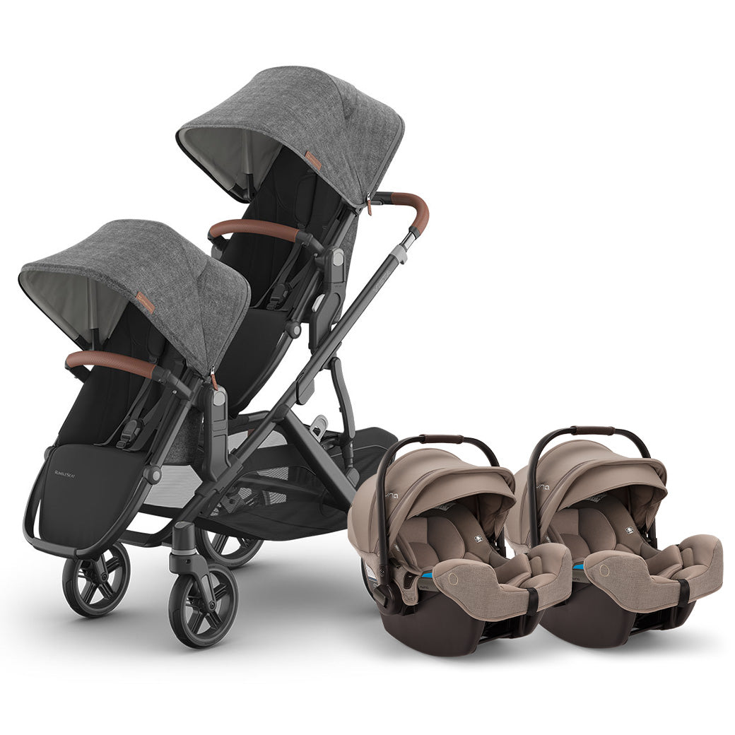 Vista V3 Twin Stroller + Nuna PIPA Series Travel System