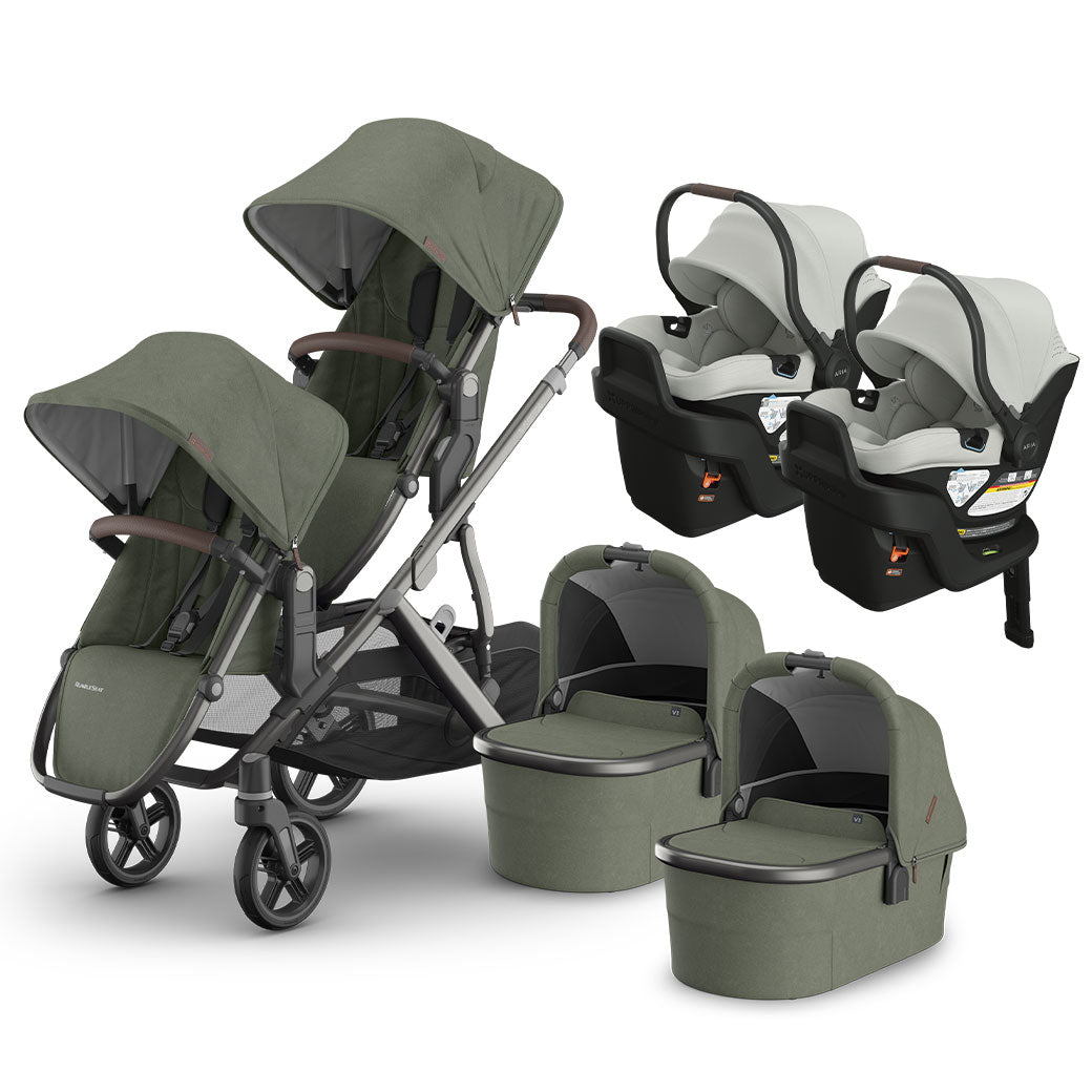 Vista V3 Twin Stroller + Aria V2 Travel System