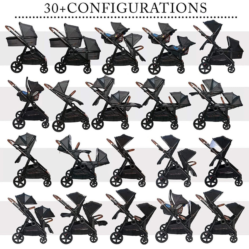 Maverick Single To Double Stroller With Bassinet and Toddler Seat