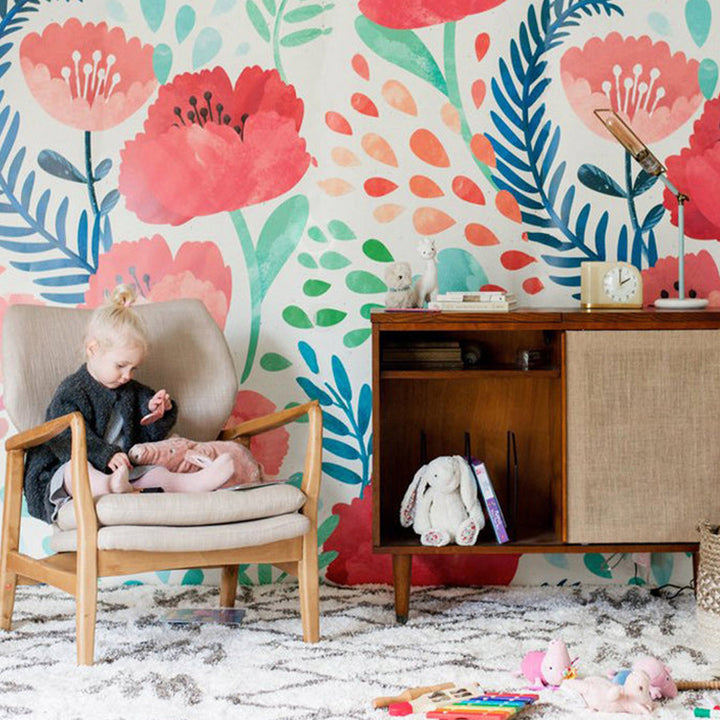 Crimson Poppy Mural