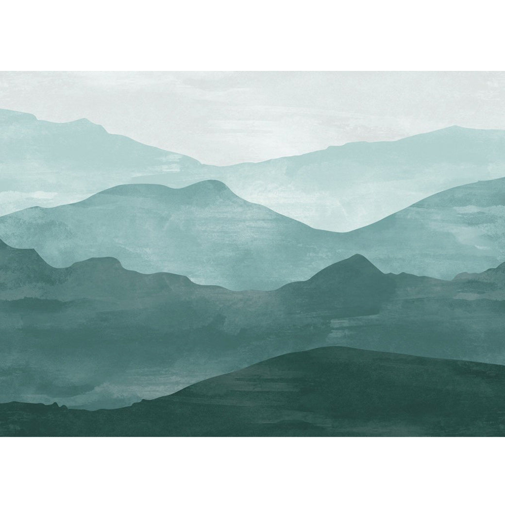 Watercolor Mountain Mural