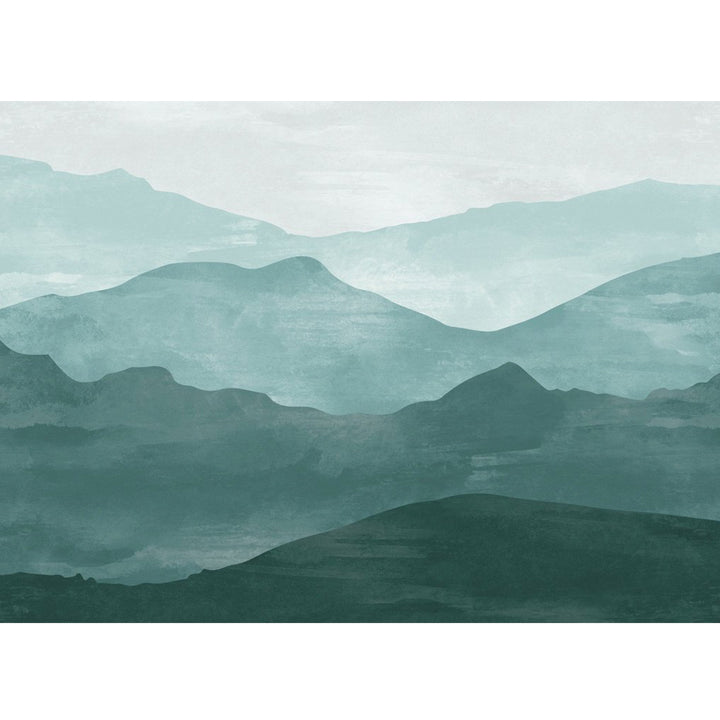 Watercolor Mountain Mural