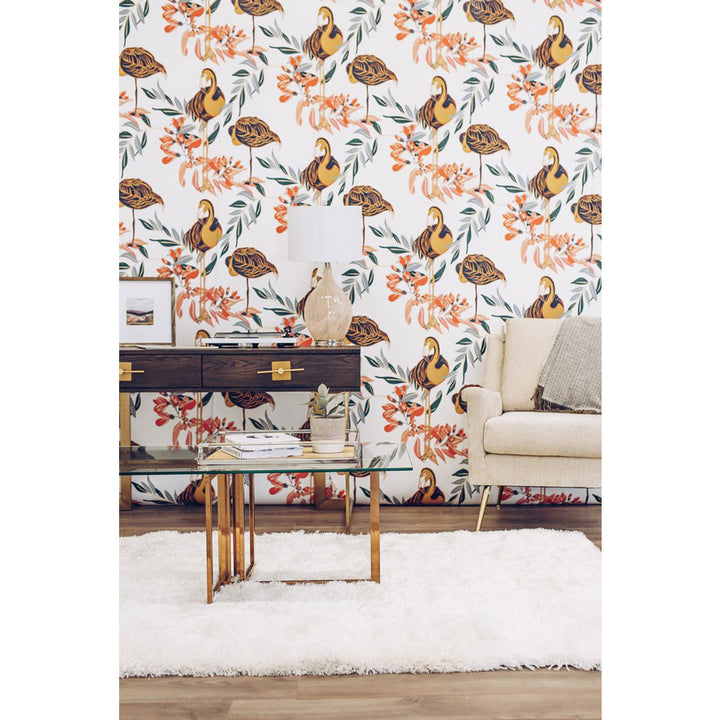 Pink Lady Flamingo Wallpaper