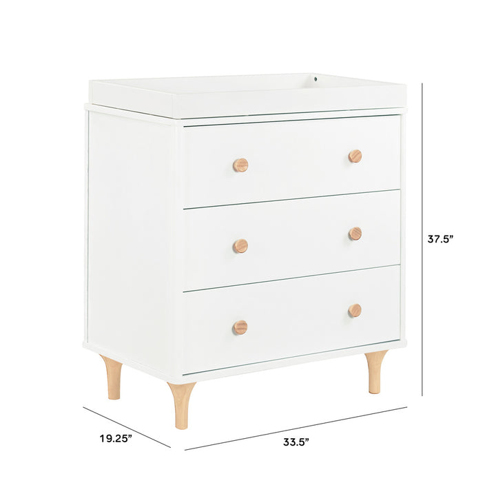 Lolly 3-Drawer Compact Changer Dresser with Removable Changing Tray (34")