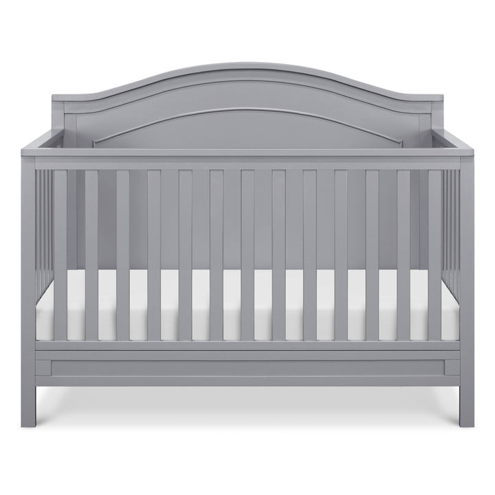 Front view of The DaVinci Charlie 4-in-1 Convertible Crib in -- Color_Grey