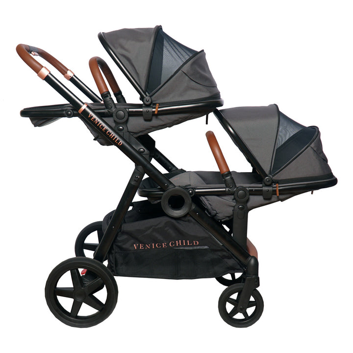 Maverick Single to Double Stroller With Two Toddler Seats