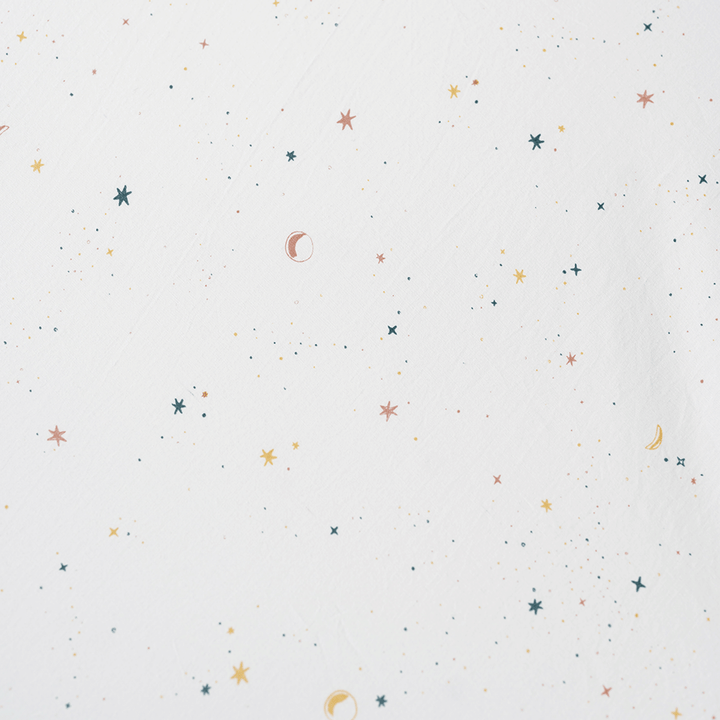 Stokke's Sleepi V3 Fitted Sheet By Pehr pattern up close in -- Color_Celestial