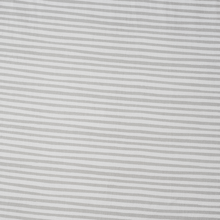 Stokke's Sleepi V3 Fitted Sheet By Pehr pattern up close in -- Color_Stripes Away Pebbles