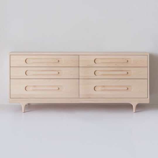 Front view of Kalon Caravan Double Dresser in -- Color_Oiled Ash