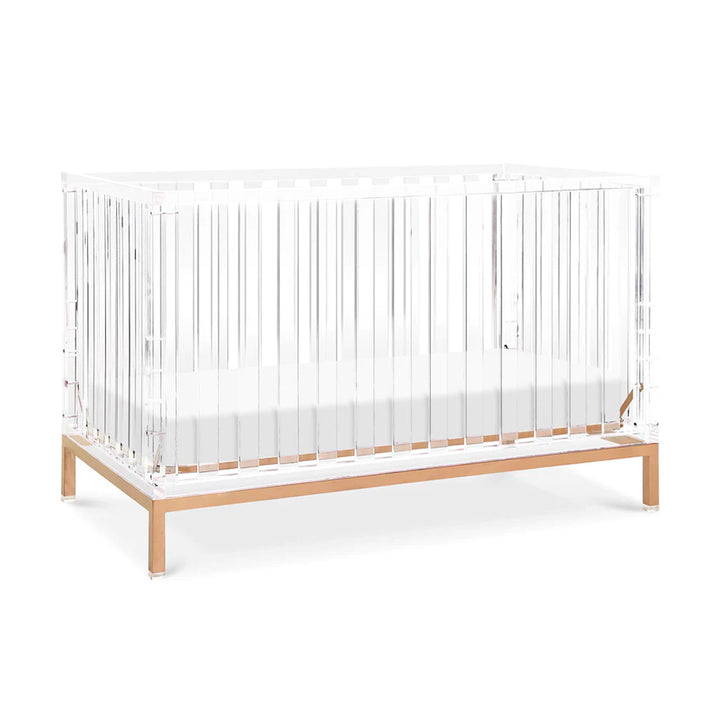 Luma Crib in Acrylic and Rose Gold